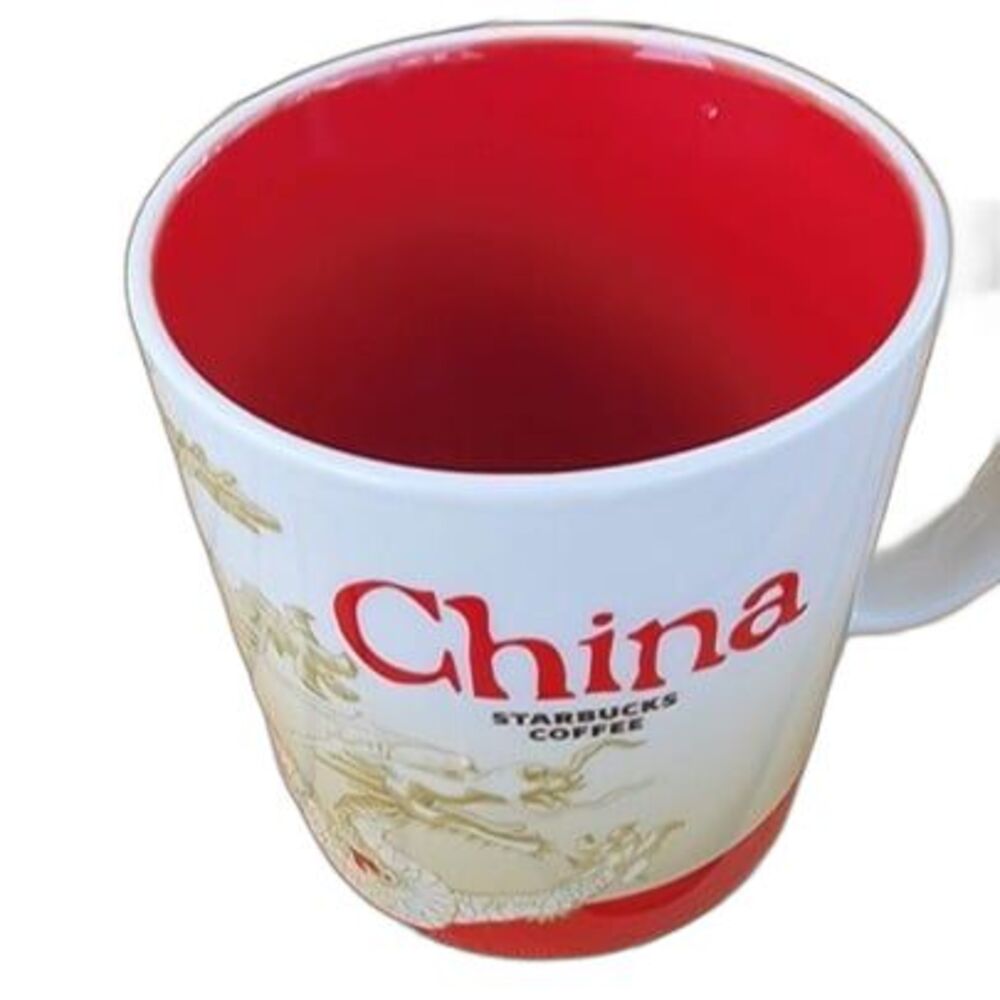 Starbucks Country China Been There 2011 16 oz Coffee Mug Red White